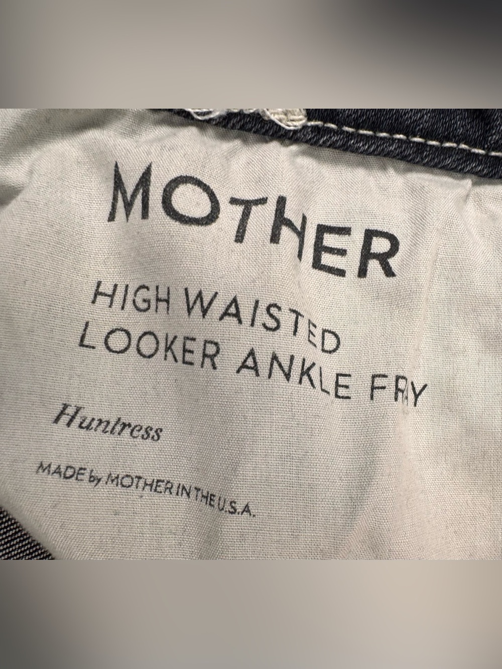 MOTHER High Waister “Looker Ankle Fray” in Huntress Washed Gray-Black Size 31 - Picture 4 of 9